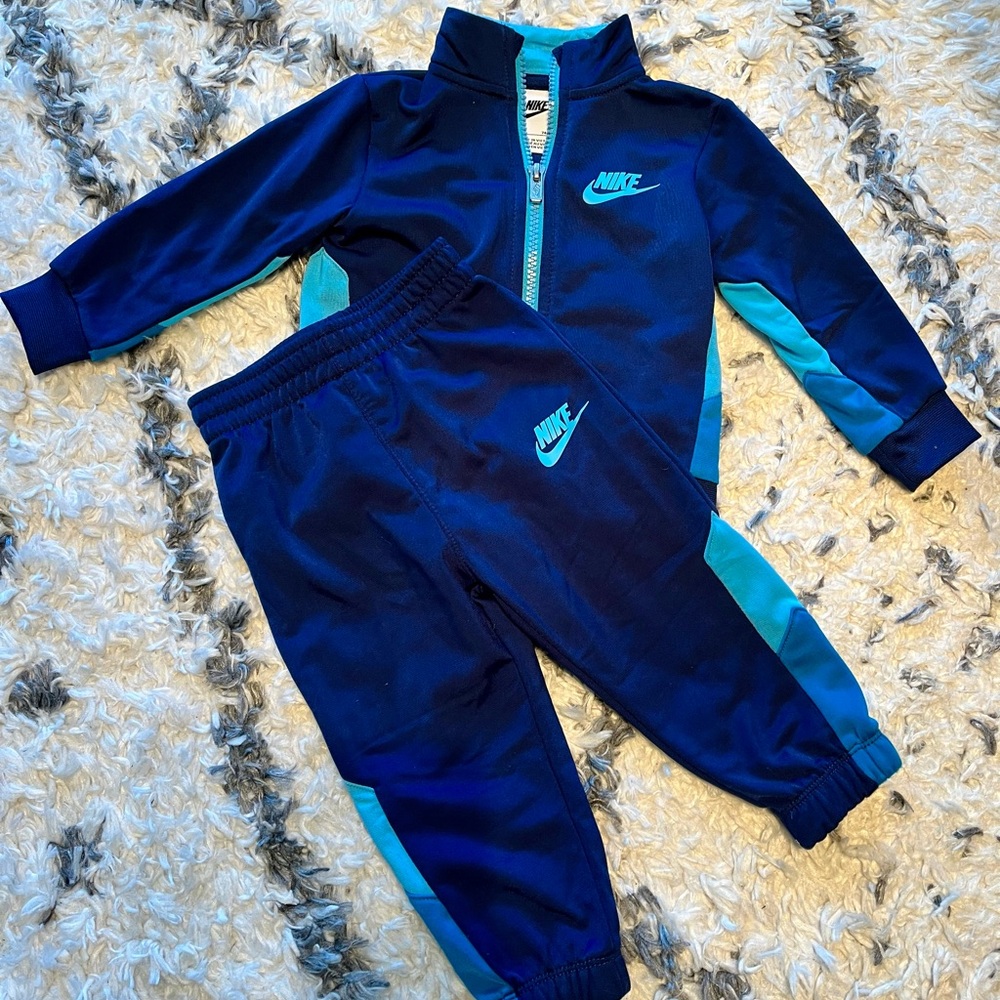 Nike Blue Joggers with Elastic Waistband